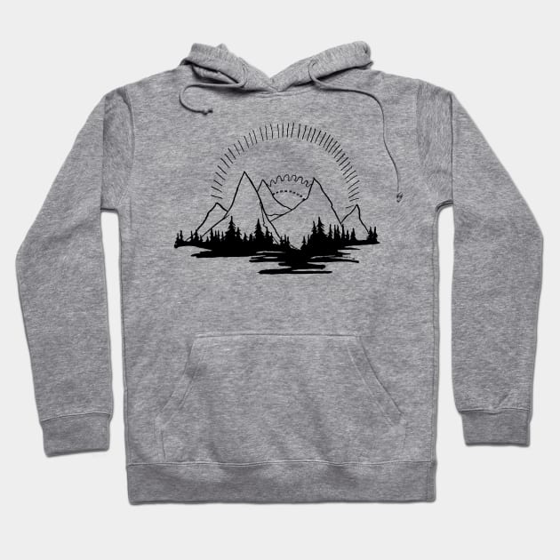 MOUNTAINS Hoodie by TheCosmicTradingPost